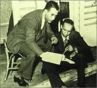 Ralf Coleman (left) with Lorenzo Quarles, stage manager