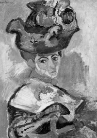 Woman with a Hat in black and white