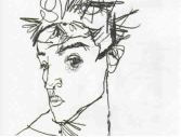 Self portrait, Egon Schiele, 19?? 