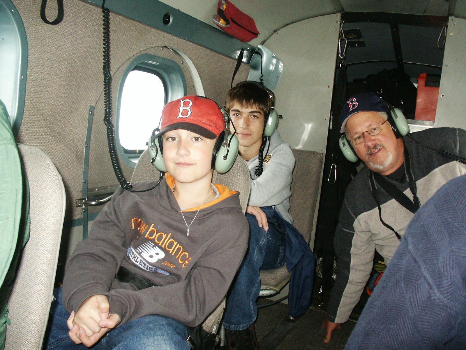 family in plane